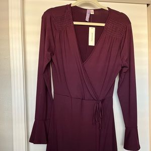 Long Sleeve Wrap Dress
